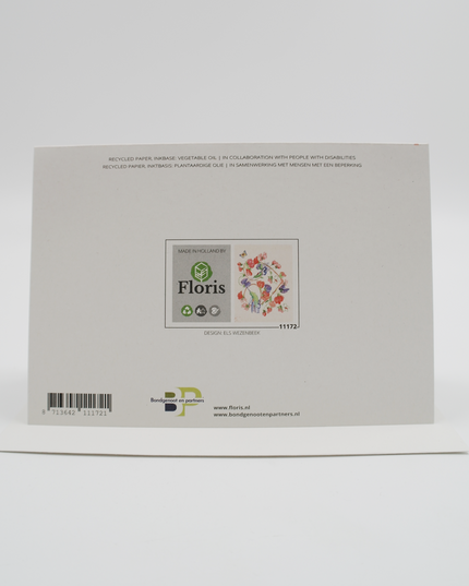 Wenskaart Bloemen en vogels