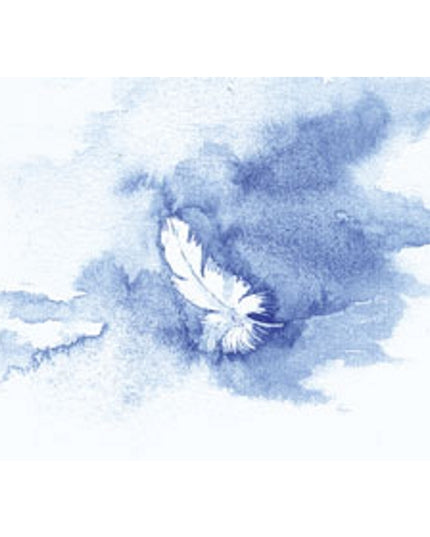 Wenskaart veertje condoleance