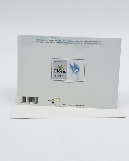 Wenskaart veertje condoleance