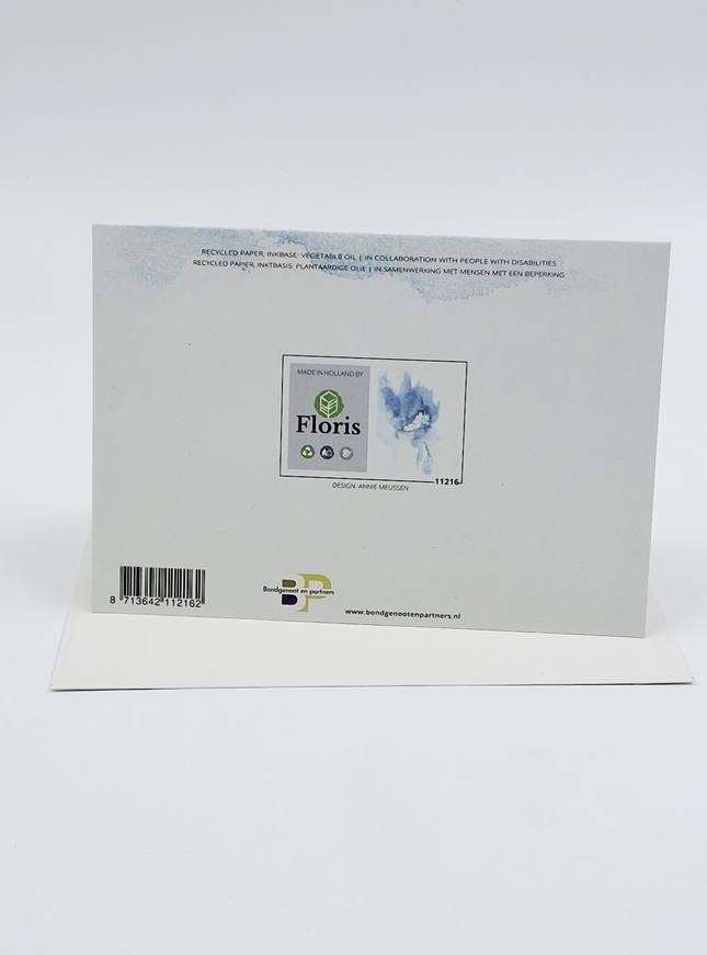 Wenskaart veertje condoleance