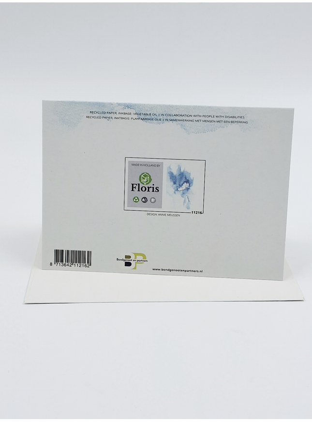 Wenskaart veertje condoleance