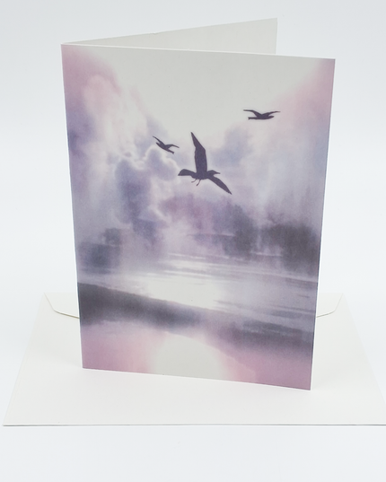 Wenskaart vogels condoleance