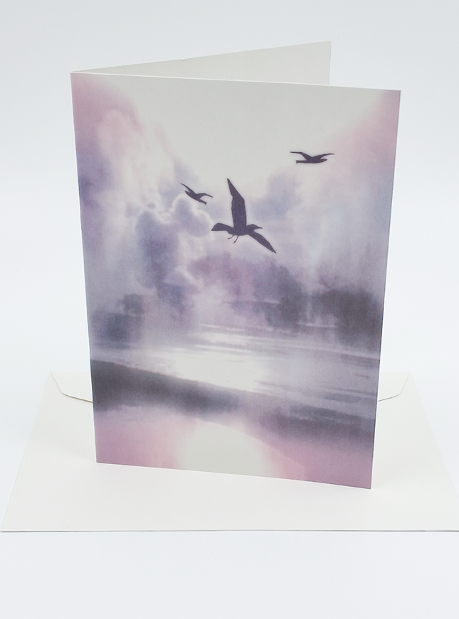 Wenskaart vogels condoleance