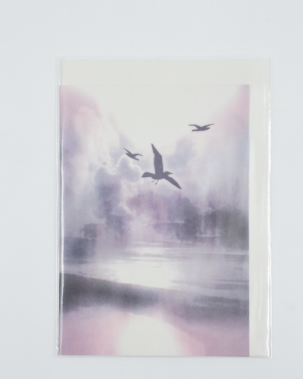 Wenskaart vogels condoleance