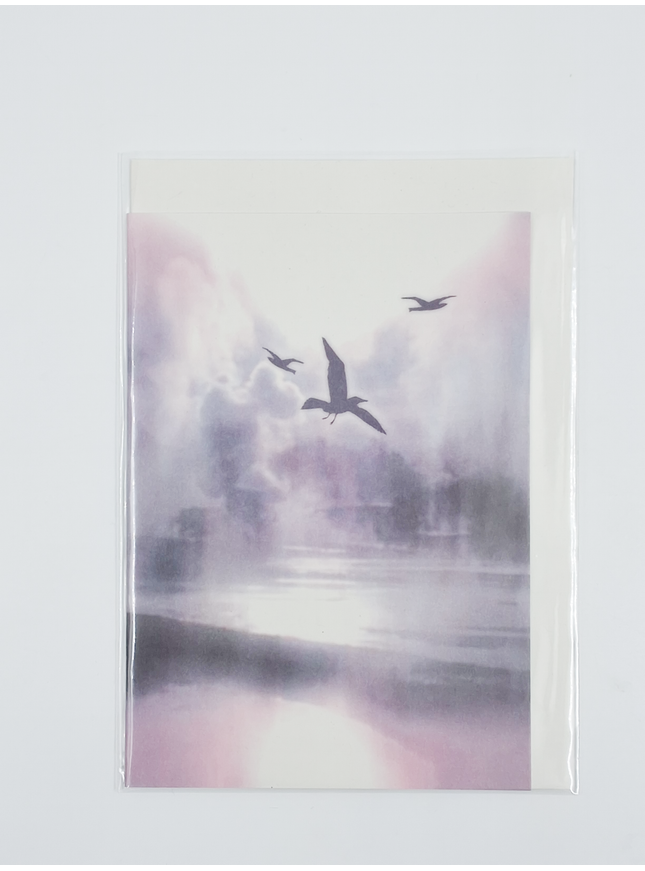 Wenskaart vogels condoleance