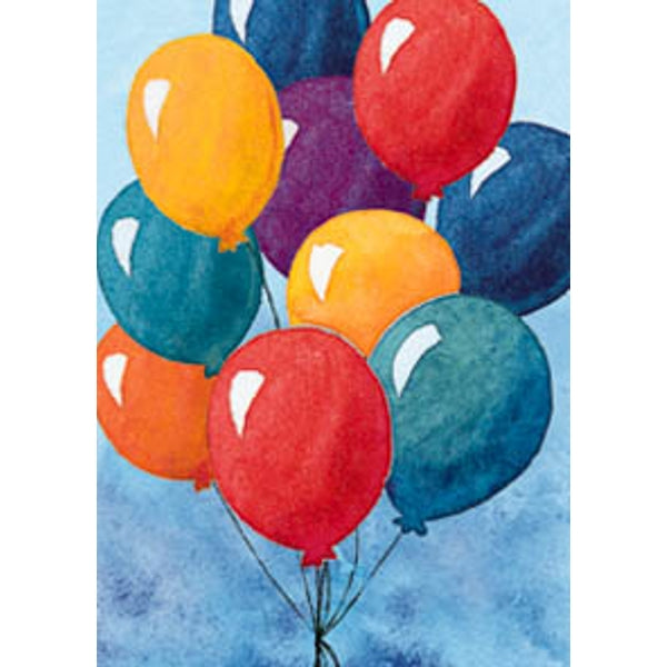 Wenskaart ballonnen verjaardag