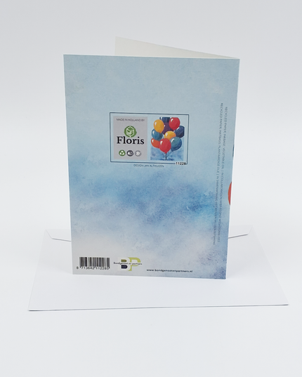 Wenskaart ballonnen verjaardag