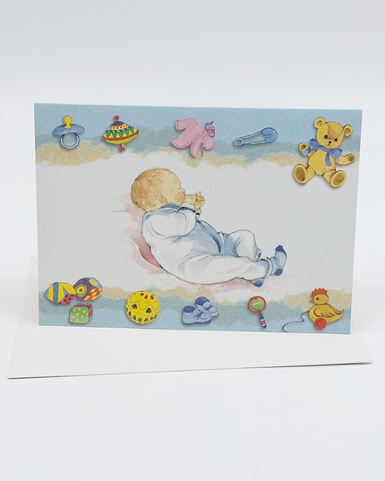 Wenskaart baby zoon