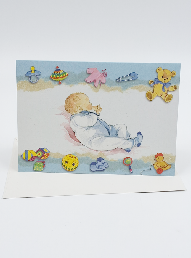 Wenskaart baby zoon