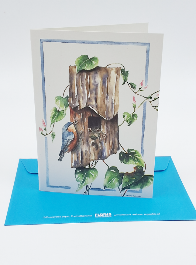 wenskaart vogelhuis