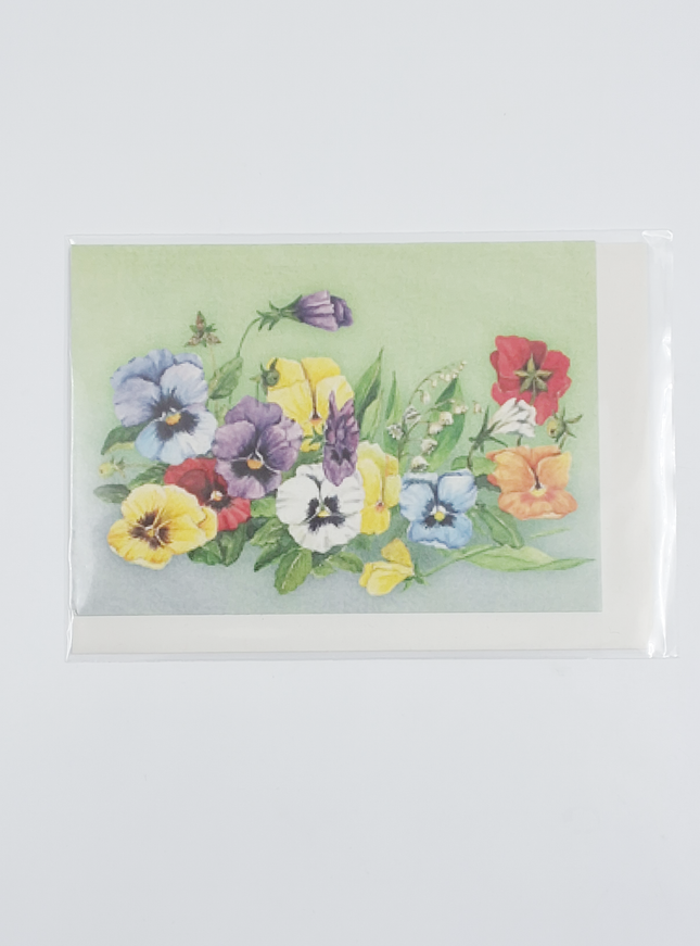 Wenskaart bonte violen Jan