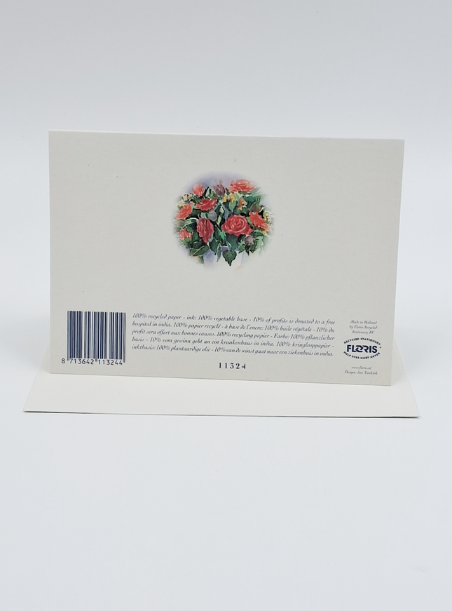 Wenskaart ontbijt met bloemen