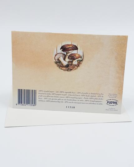 Wenskaart bruine paddestoelen
