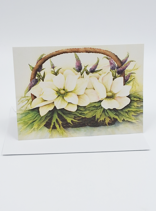 Wenskaart anemonen en veronica