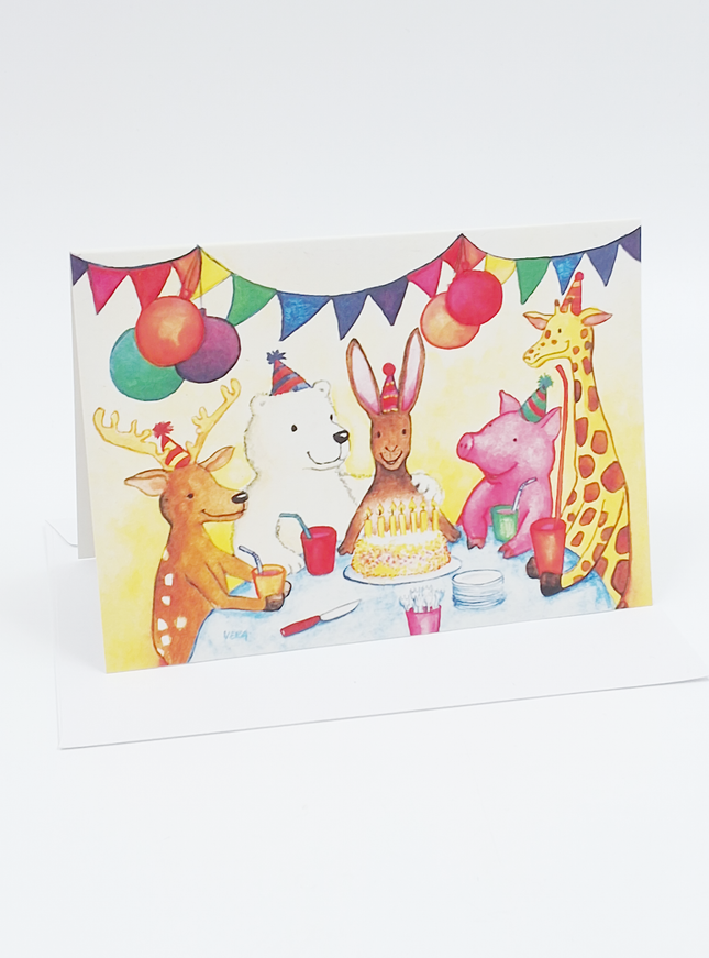 Wenskaart dierenfeest