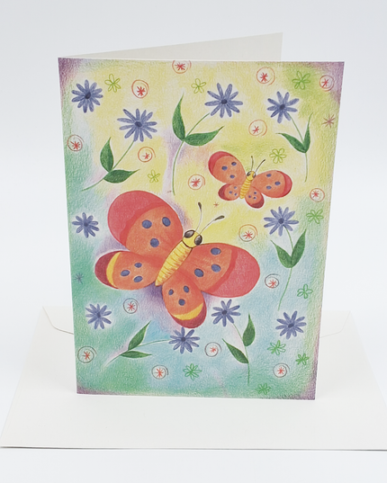 Wenskaart vlinders Jeanine