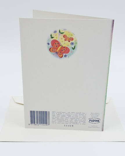 Wenskaart vlinders Jeanine