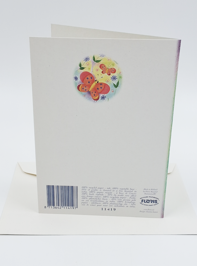 Wenskaart vlinders Jeanine