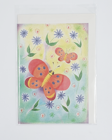 Wenskaart vlinders Jeanine