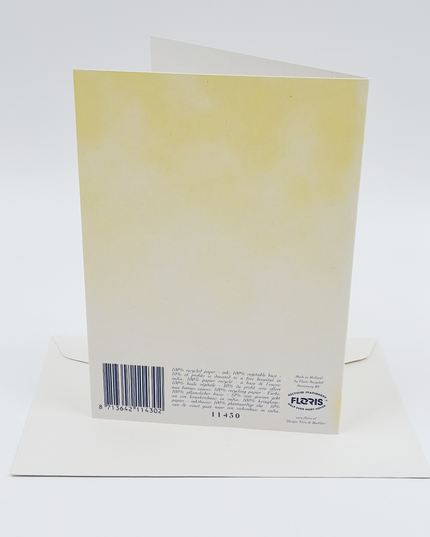 Wenskaart baby op troon