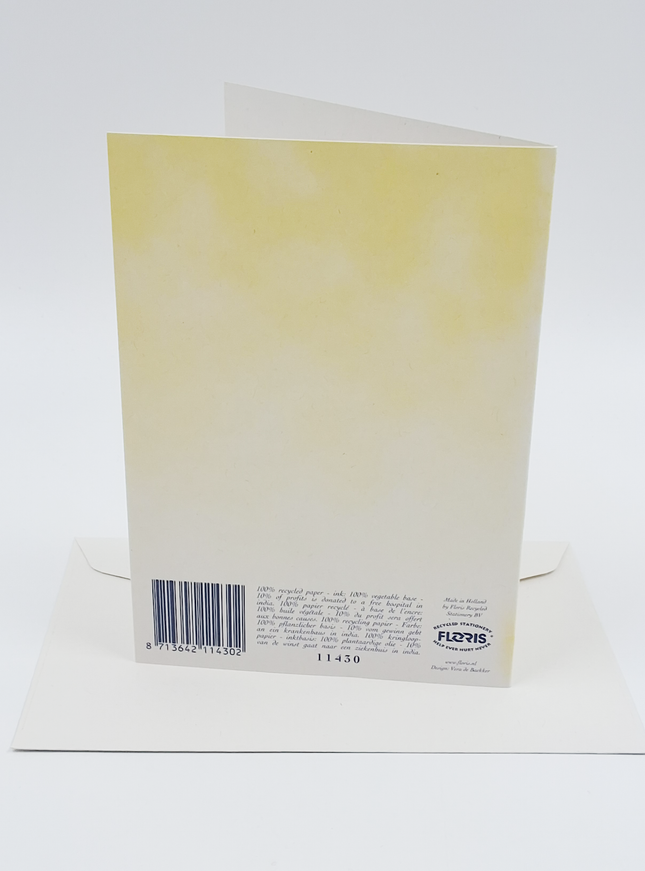 Wenskaart baby op troon