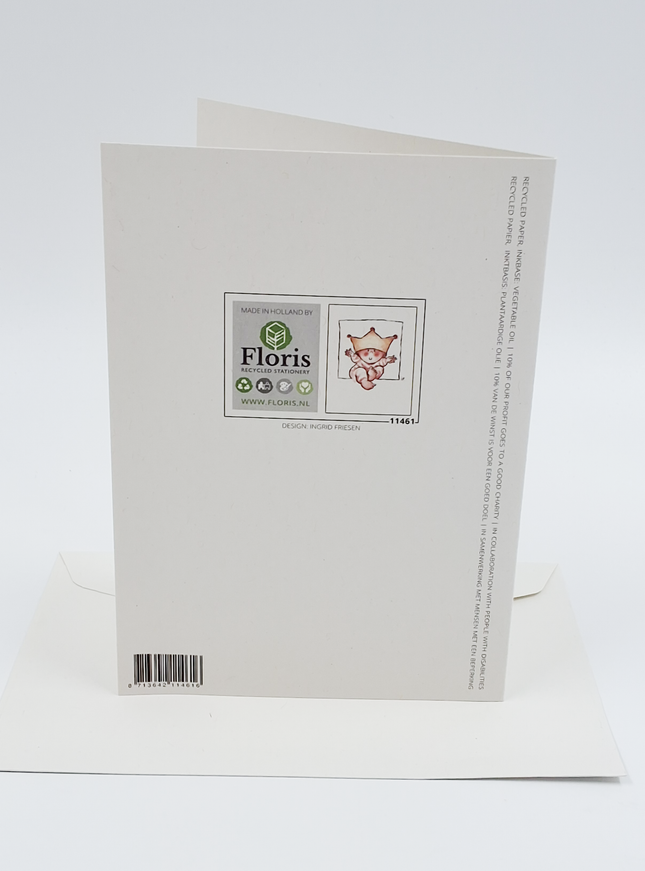 Wenskaart baby kroon