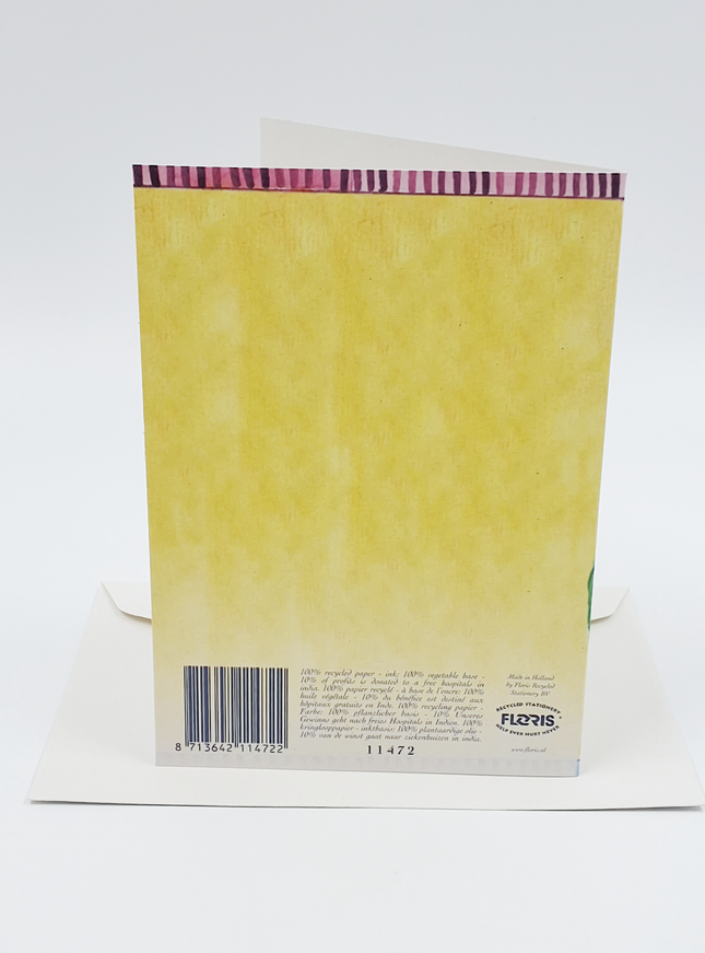 Wenskaart lieveheersbeest klaver zon