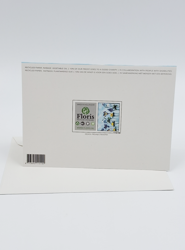 Wenskaart bloemen Froukje