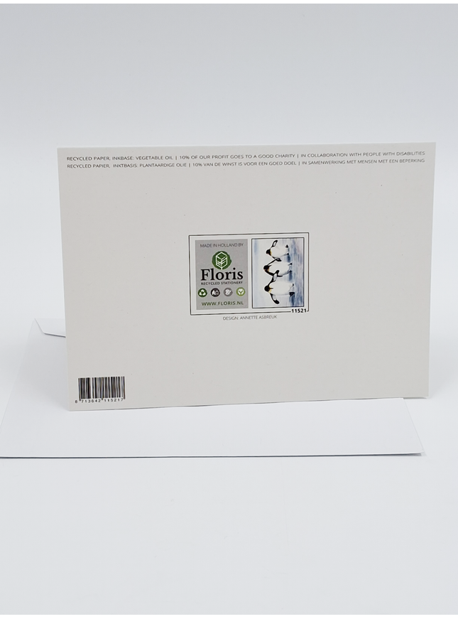 Wenskaart 3 pinguïns