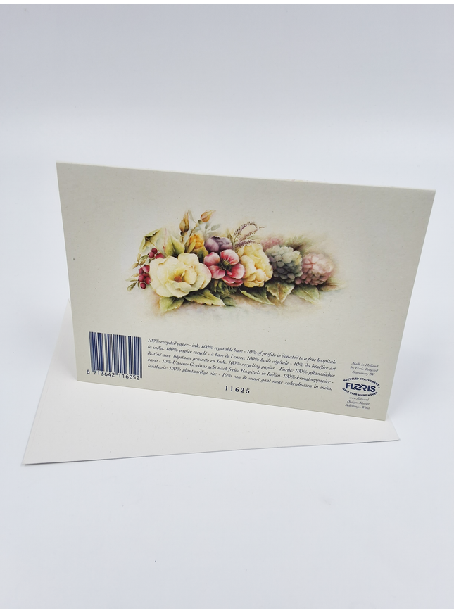 Greeting card roses anemones Muriel