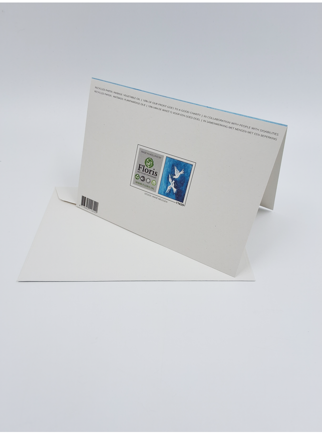 Wenskaart twee vredesduiven