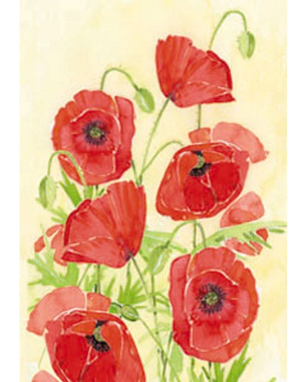 Wenskaart klaprozen Dini