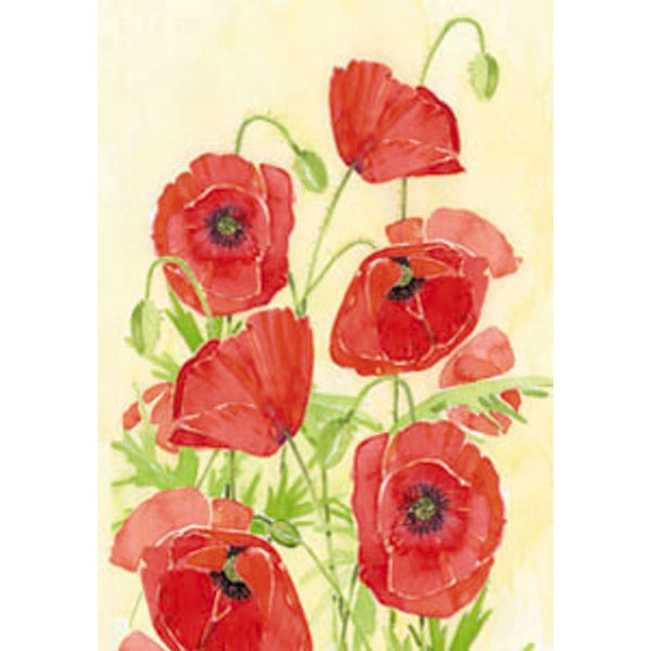 Wenskaart klaprozen Dini