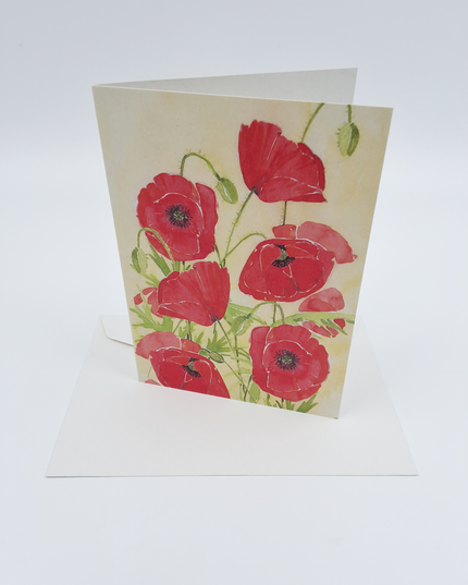 Wenskaart klaprozen Dini