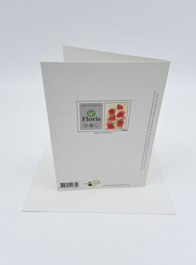 Wenskaart klaprozen Dini