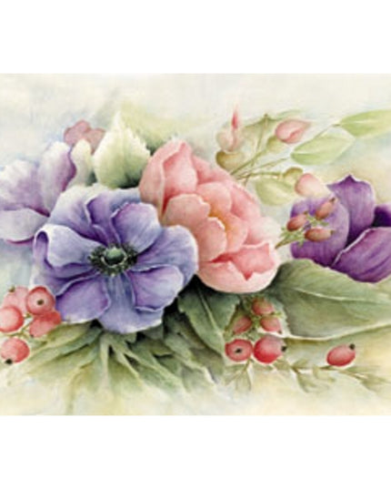 Wenskaart anemonen bessen