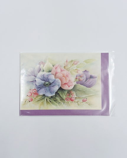 Wenskaart anemonen bessen