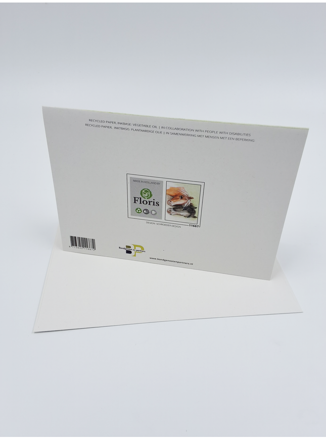 Wenskaart twee paardehoofden