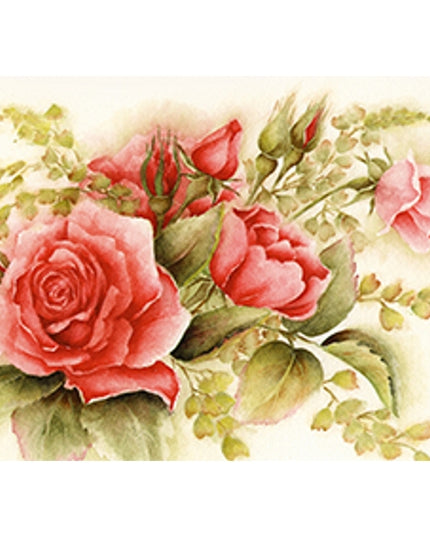 Wenskaart rode rozen Muriël