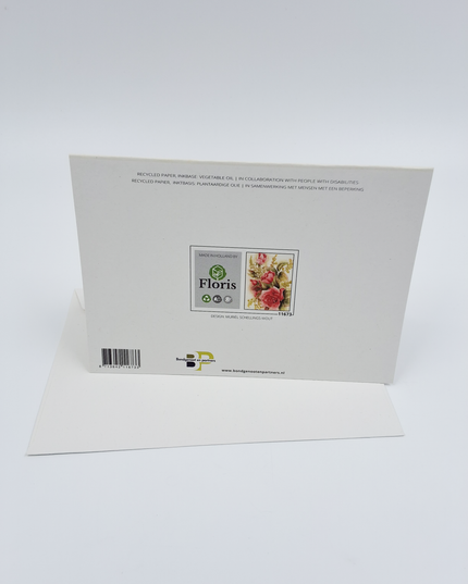 Wenskaart rode rozen Muriël