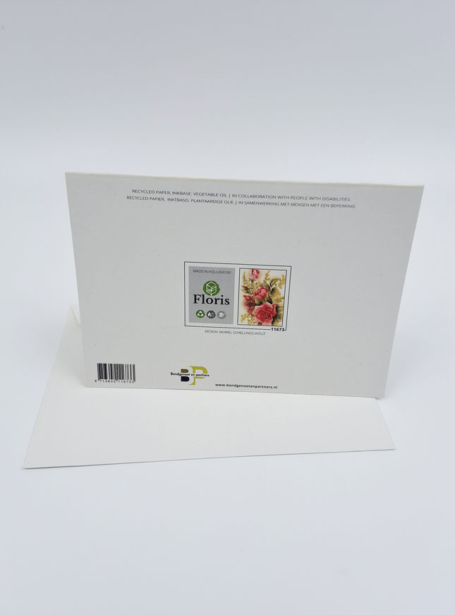 Wenskaart rode rozen Muriël