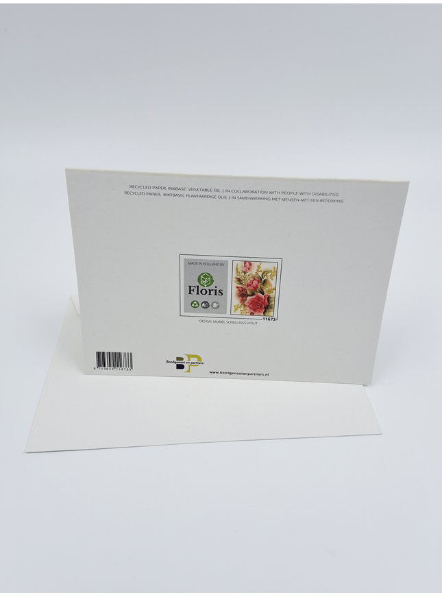 Greeting card red roses Muriel