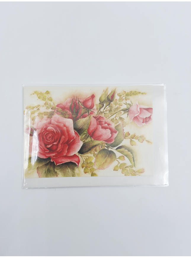 Greeting card red roses Muriel