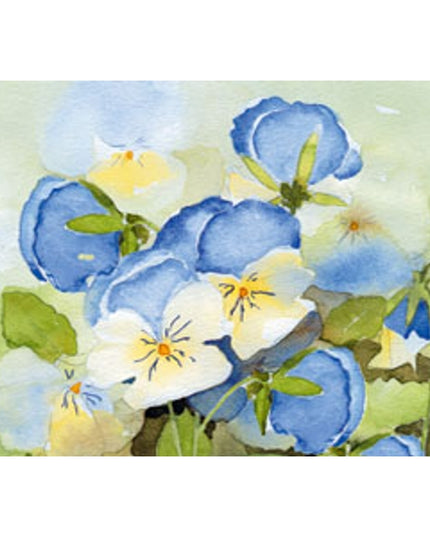 Wenskaart blauwe violen 1