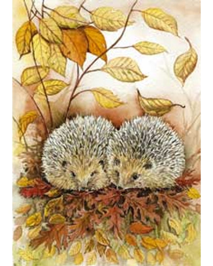 Wenskaart 2 egels Jeanine