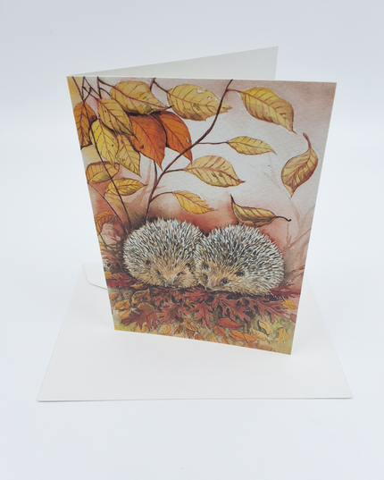 Wenskaart 2 egels Jeanine