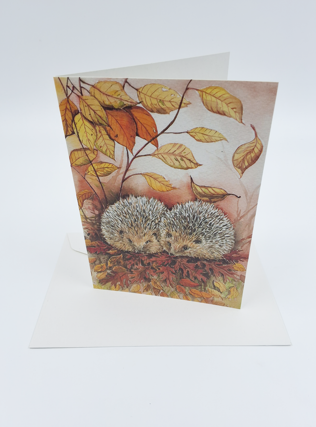 Wenskaart 2 egels Jeanine