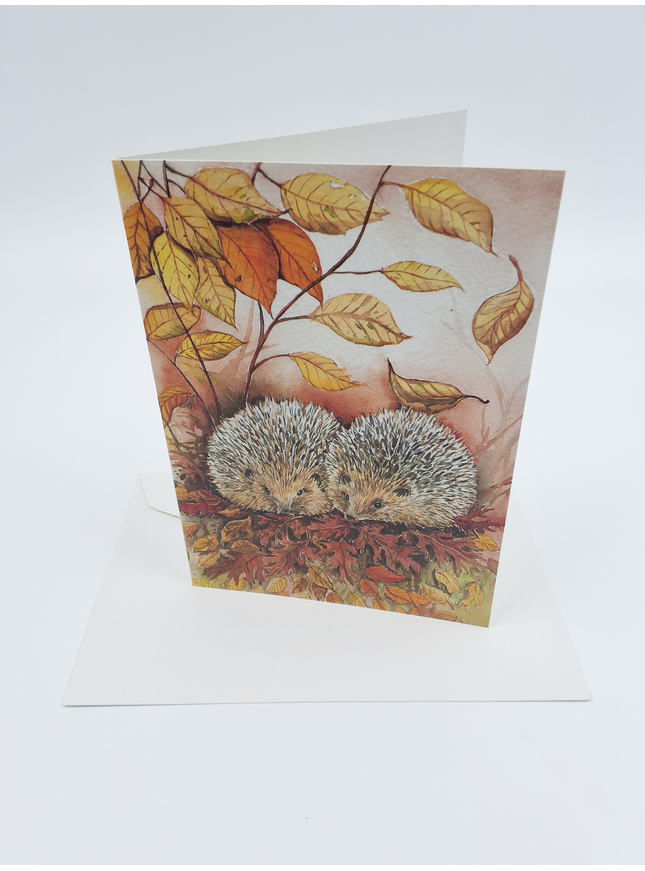 Wenskaart 2 egels Jeanine