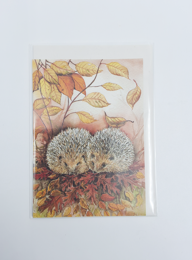 Wenskaart 2 egels Jeanine