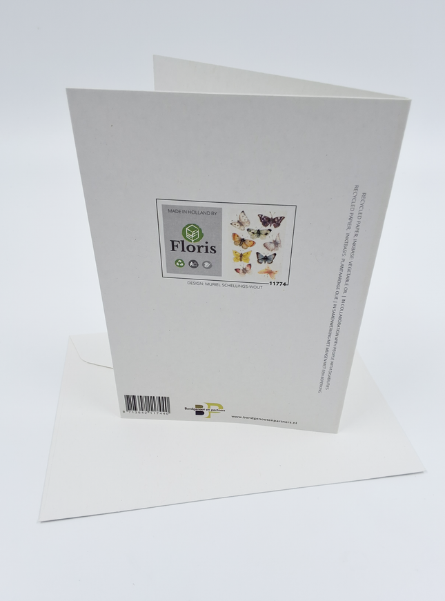 Wenskaart vlinders Muriël